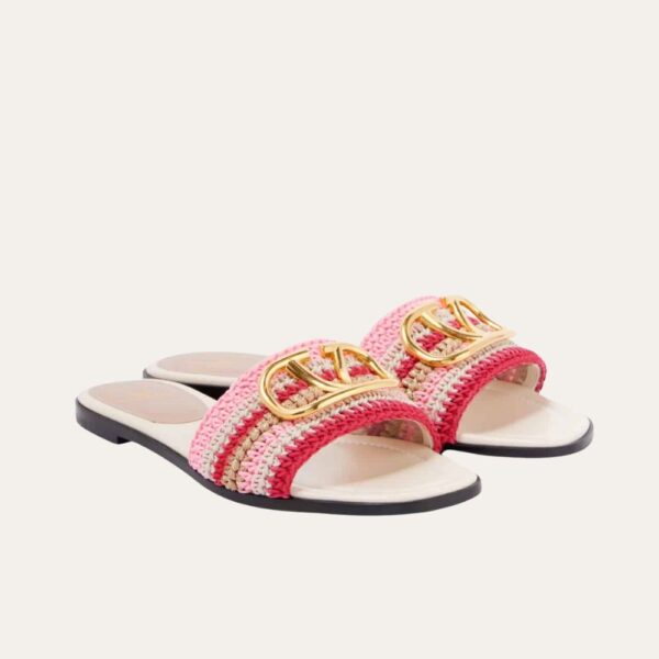 Valentino Vlogo 标志性拖鞋 粉色