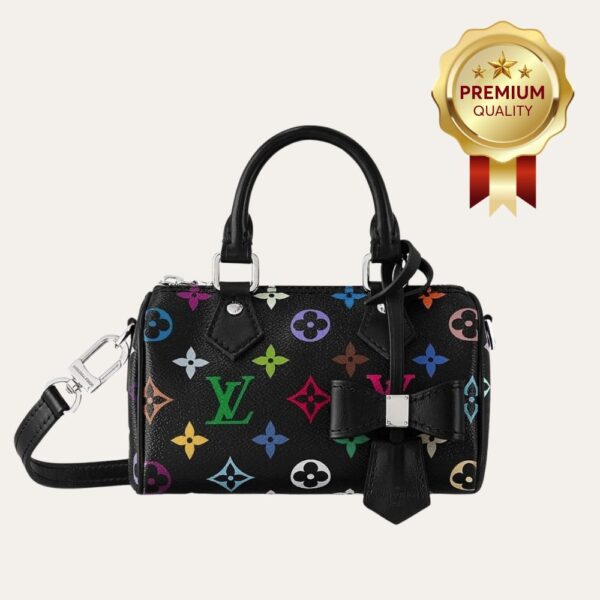 [????Ʒ??] ?C Louis Vuitton X Takashi Murakami Nano Speedy ??ɫ Multicolo ??ɫ 6.3 Ӣ?? M13406