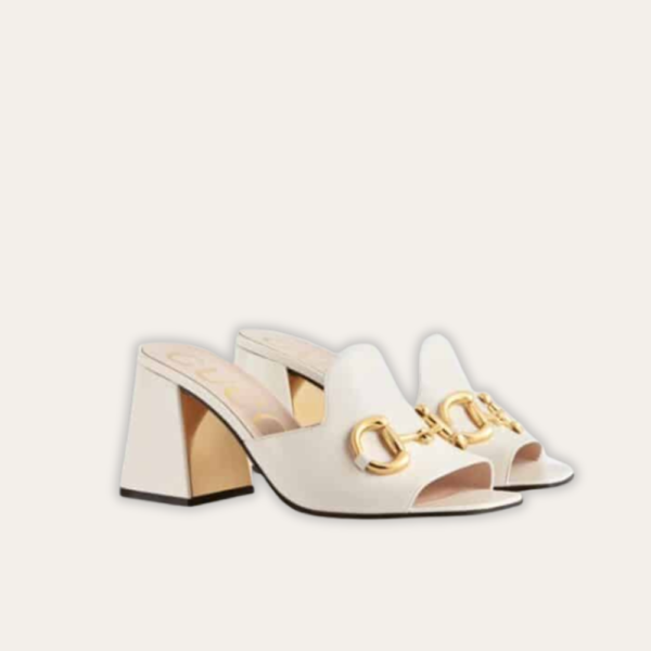 Gucci 女士马衔扣拖鞋 白色 655412 BKO00 9022