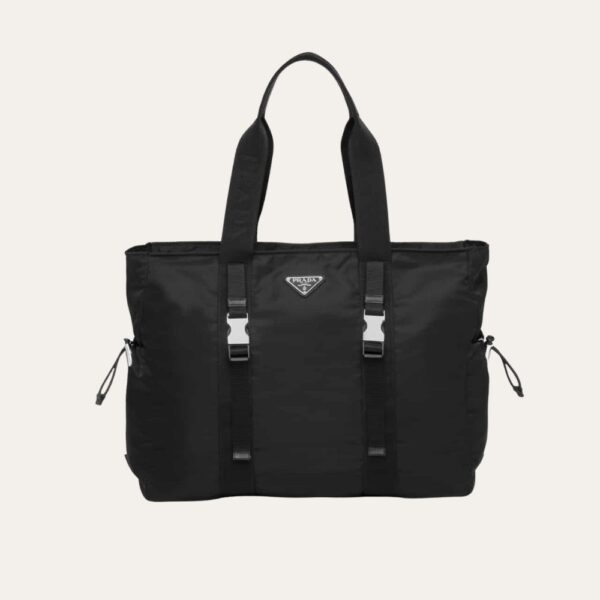 Prada Re 尼龙和 Saffiano 手提包黑色 15.4 英寸 Vg042 2Dmg F0002 V Mon