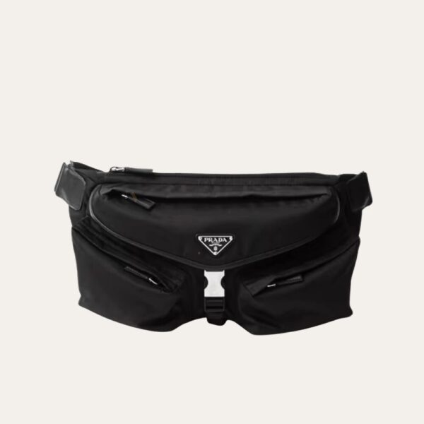Prada Re Nylon And 皮革单肩包 黑色 11 英寸 2Vh175 2Dw3 F0002 V Ooo
