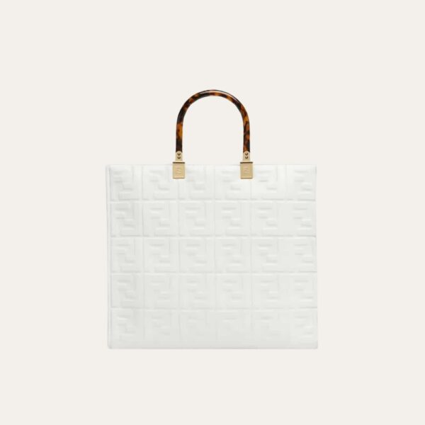 Fendi Sunshine 中号包袋白色 13.8 英寸 8BH386AMCVF0QVL