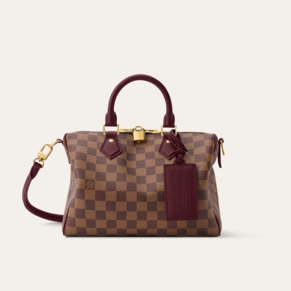 ·?????? Speedy Soft 25 Damier Ebene Monogram Rouge 26 ???? M3A350