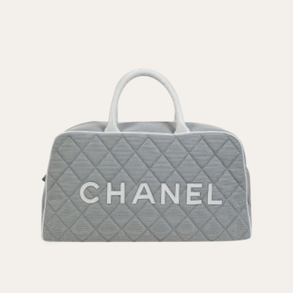 Chanel 复古绗缝保龄球包袋 灰色 13.8 英寸