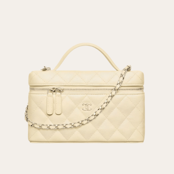 Chanel Vanity，一条淡黄色链条 7.9 英寸