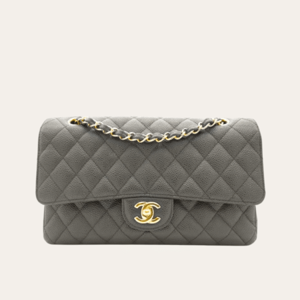 Chanel 经典中号翻盖包袋 灰色 10.2 英寸