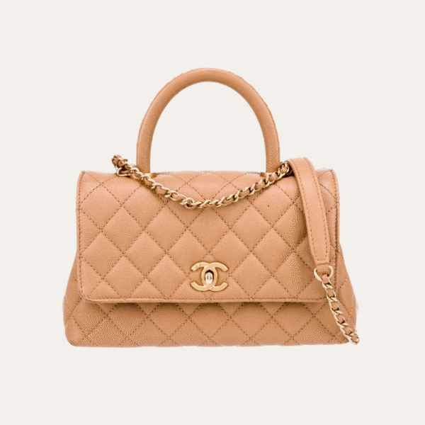Chanel Coco Handle Flap 包袋 裸色 9.1 英寸