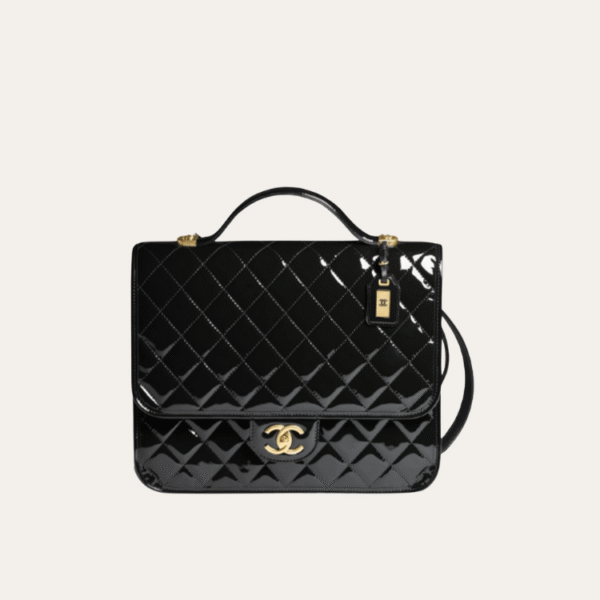 Chanel Maxi Top Handle Flap 包袋 黑色 12.2 英寸