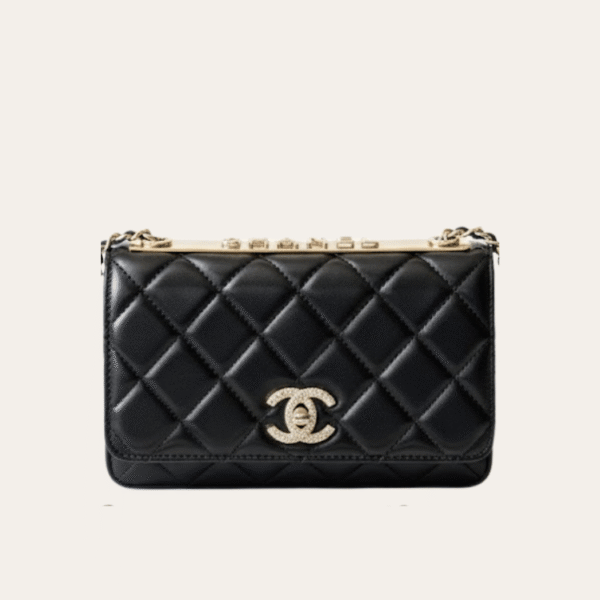 Chanel Trendy Cc Woc (钱包 On Chain) 黑色 7.5 英寸