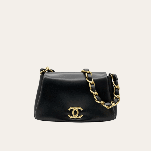 Chanel 复古风格翻盖包袋 黑色 11.0 英寸