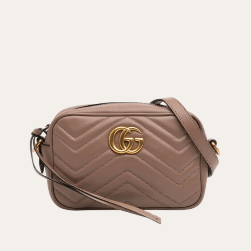 Gucci Gg Marmont 小号相机包棕色 9.4 英寸
