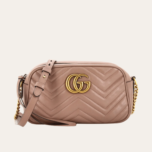 Gucci Gg Marmont 迷你相机包 灰褐色 9.4 英寸