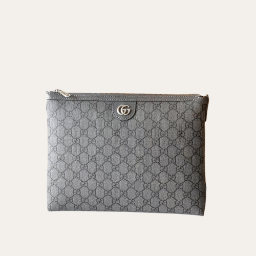 Gucci Gg Supreme Messenger 包袋 黑色 11.8 英寸