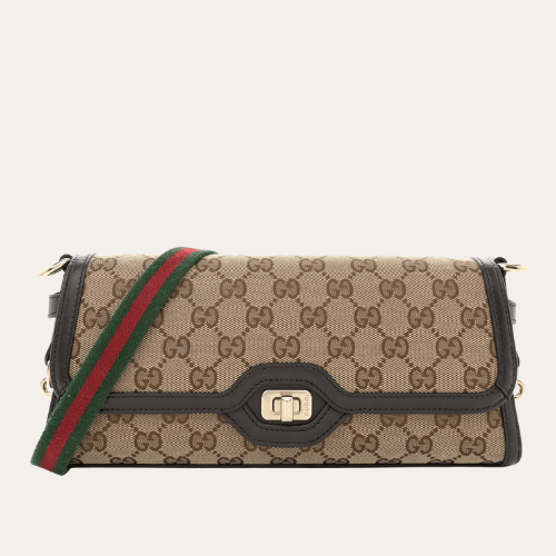 Gucci Ophidia Gg Supreme Flap 单肩包 棕色 10.6 英寸