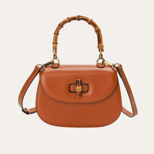 Gucci Bamboo 1947 小号手提包棕色 9.4 英寸