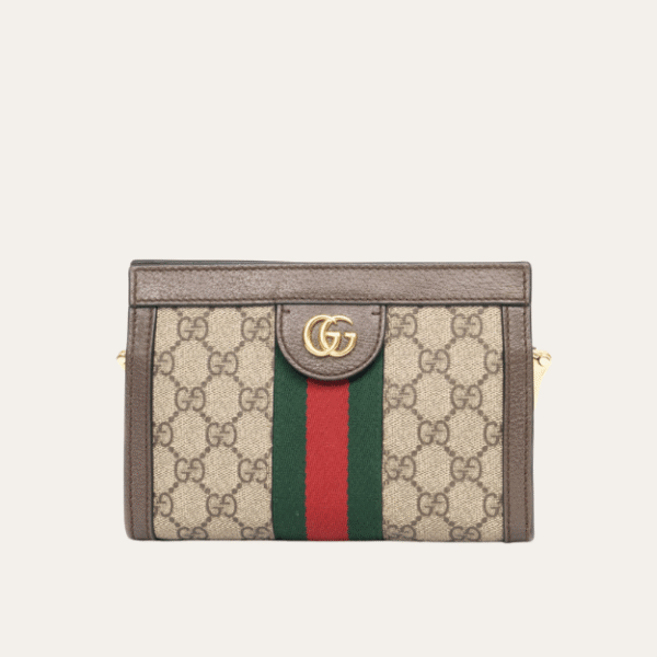 Gucci Ophidia 迷你链条包袋 米色 7 英寸
