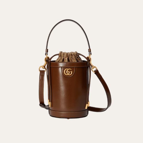 Gucci Ophidia 迷你水桶包 棕色 4.5 英寸 760201 AACP4 2342