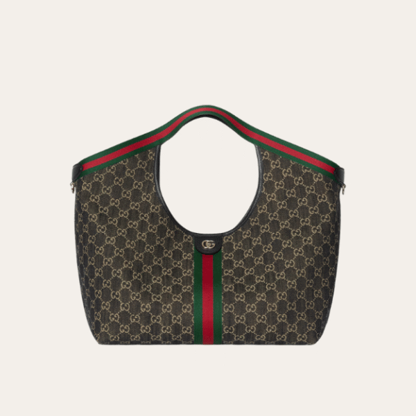 Gucci Gg Ophidia Giglio 手提包单肩包黑色 9.8 英寸 853971 FAFYU 1155