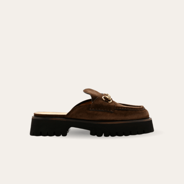 Gucci 马衔扣乐福鞋，深棕色