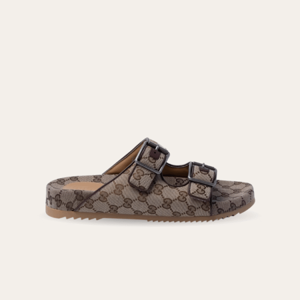 Gucci GG Monogram 米色拖鞋