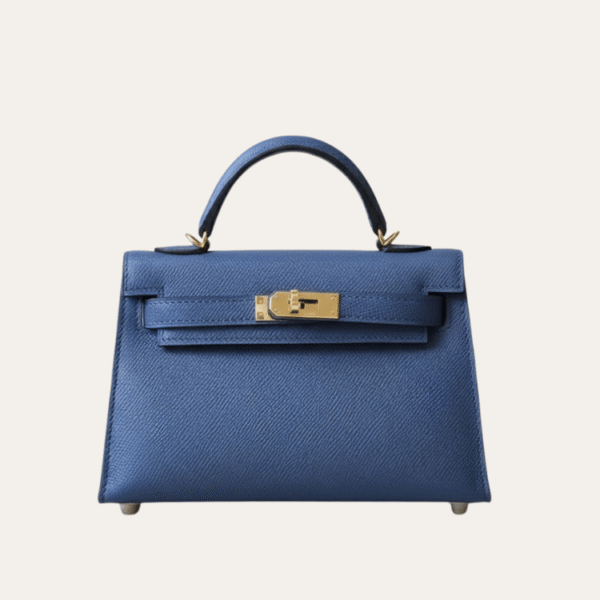 Hermès Kelly Mini II 包袋 蓝色 7.5 英寸