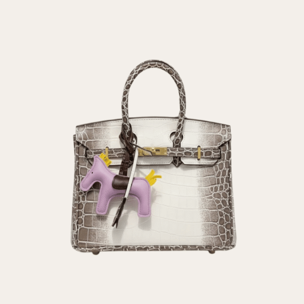 Hermès Birkin 包袋 25 白色鳄鱼图案 10.2 英寸