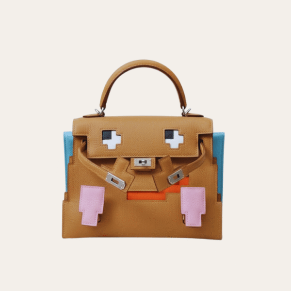 Hermès Kelly Pixel 包袋 棕褐色/多色 7.9 英寸