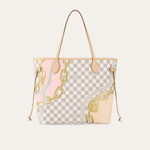 ·?????? Neverfull ?к? Damier Azur ?ļ??̿? ??ɫ 12.2 Ӣ?? M46329