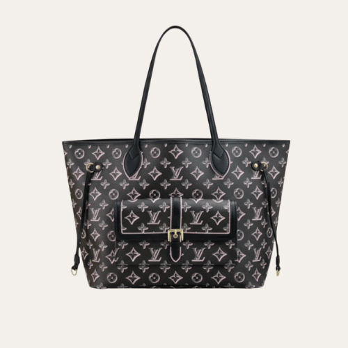 Louis Vuitton Neverfull MM Monogram Empreinte??һ???ڴ???ɫ 12.2 Ӣ?? M20921
