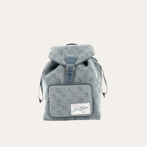 Louis Vuitton Montsouris Denim Monogram 双肩包 11 英寸