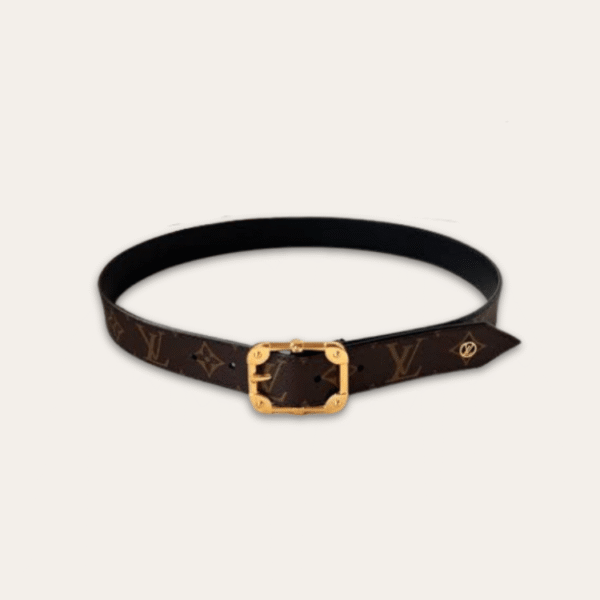 路易威登 Monogram 棕色金色腰带