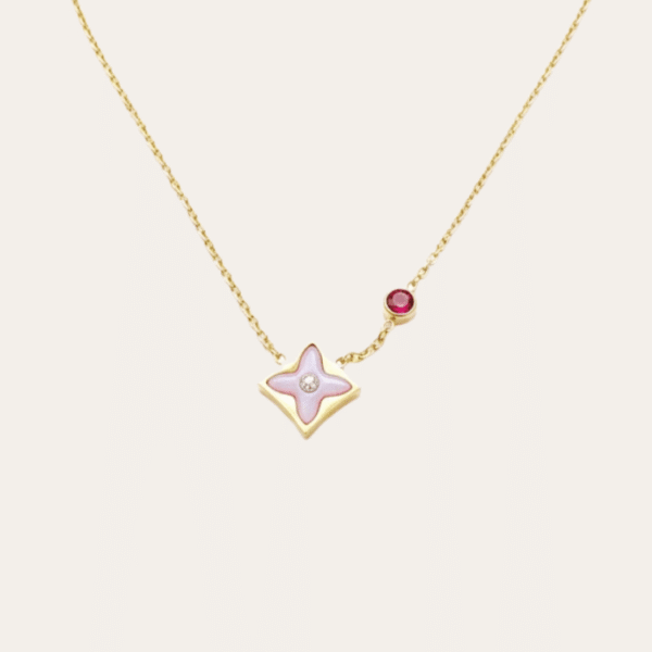 Louis Vuitton Monogram Flower 项链金色