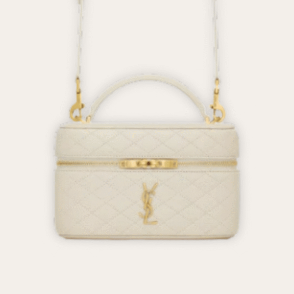 Saint Laurent 绗缝迷你化妆包 白色 7.1 英寸 7667311El079207