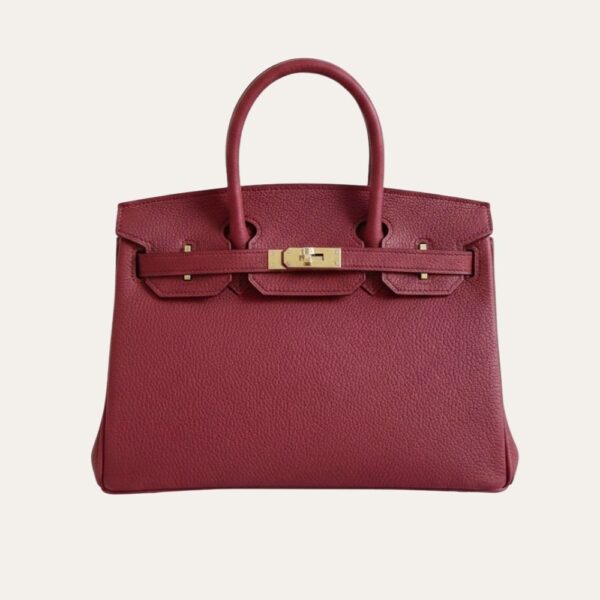 Hermes Birkin 35 Togo皮革金色五金配件暗红色35厘米