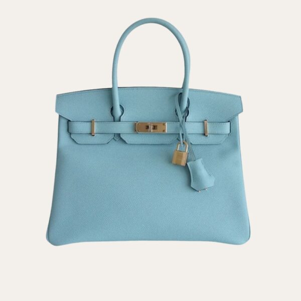 Hermes Birkin 30 金色五金配件蓝色环礁 30 厘米