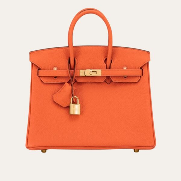 Hermes Birkin 35 Togo 皮革 金色 五金配件 橙色 35厘米