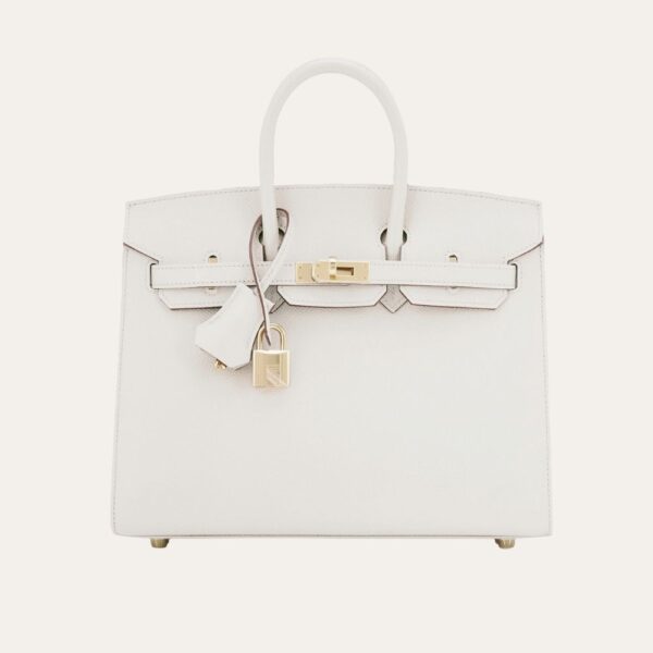 Hermes Birkin 25 金色五金配件 Epsom 白色 25 厘米
