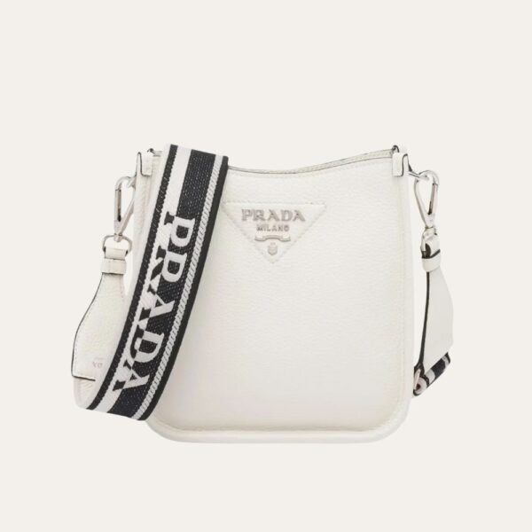 Prada 皮革 Mini 单肩包 白色 7.9 英寸 1BH191 2DKV F0009 V 3OO