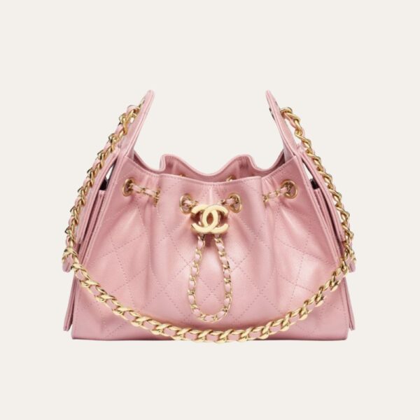 Chanel 25 Mini 光滑皮革手提包 粉色 20 厘米